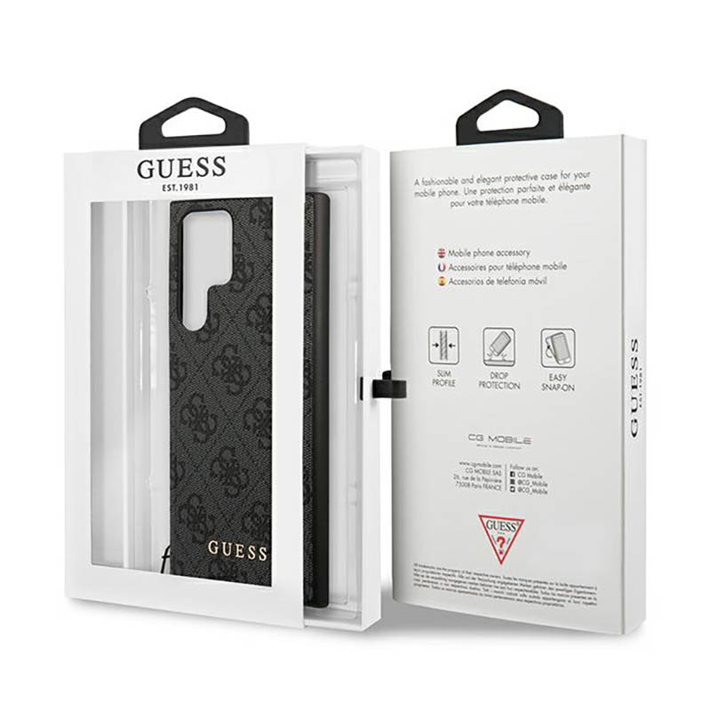 Guess 4G Charms Collection - Etui Samsung Galaxy S23 Ultra (szary)