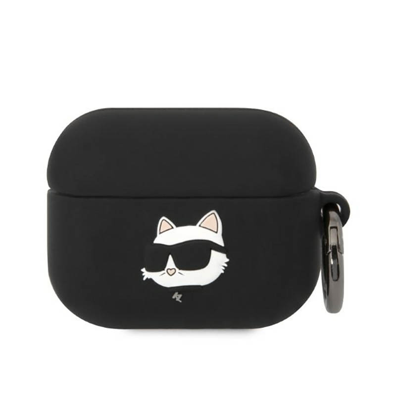 Karl Lagerfeld Silicone NFT Choupette Head 3D - Etui AirPods Pro (czarny)