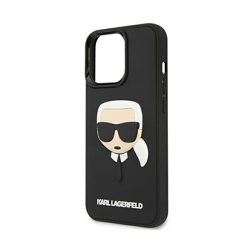 Karl Lagerfeld 3D Rubber Karl's Head - Etui iPhone 13 Pro (czarny)
