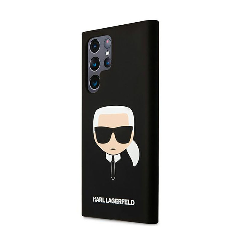 Karl Lagerfeld Silicone Ikonik Karl`s Head - Etui Samsung Galaxy S22 Ultra (czarny)