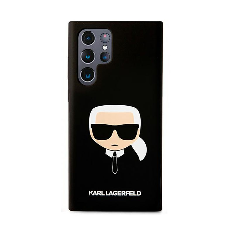 Karl Lagerfeld Silicone Ikonik Karl`s Head - Etui Samsung Galaxy S22 Ultra (czarny)