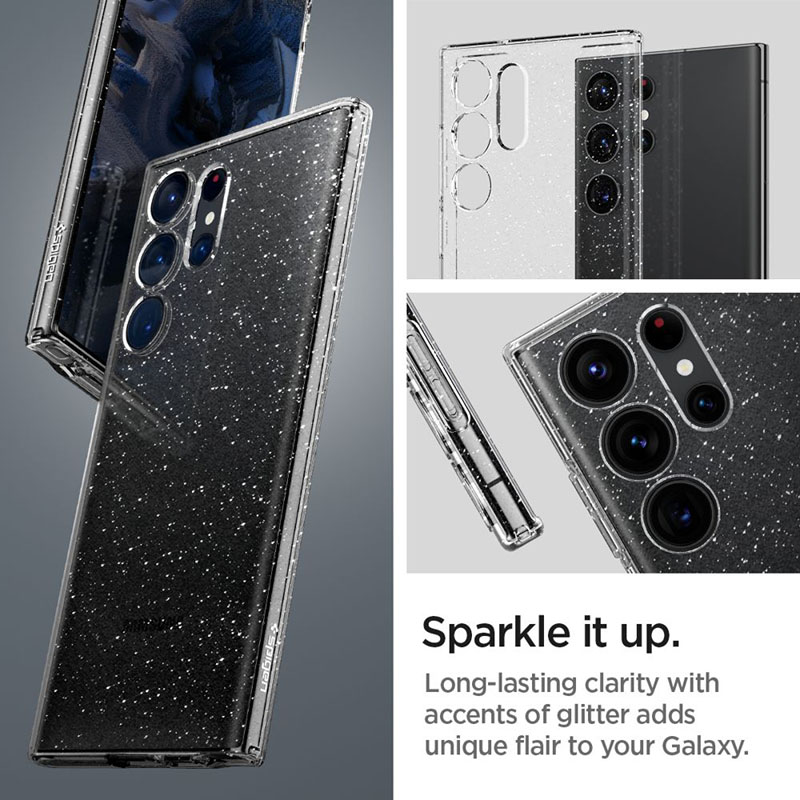 Spigen Liquid Crystal Glitter - Etui do Samsung Galaxy S23 (Przezroczysty)