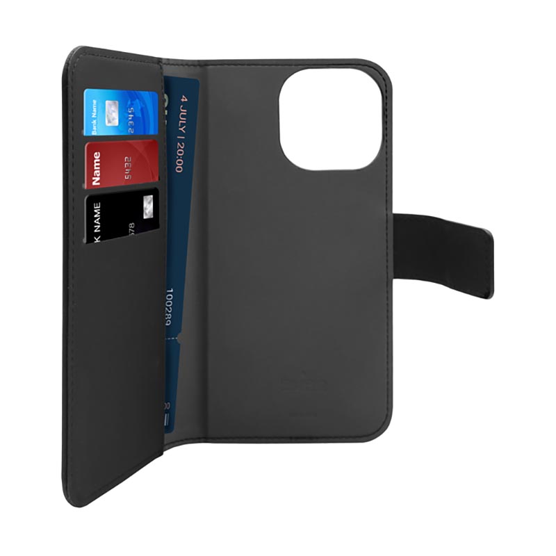 PURO Wallet Detachable MagSafe - Etui 2w1 iPhone 14 Pro Max (czarny)