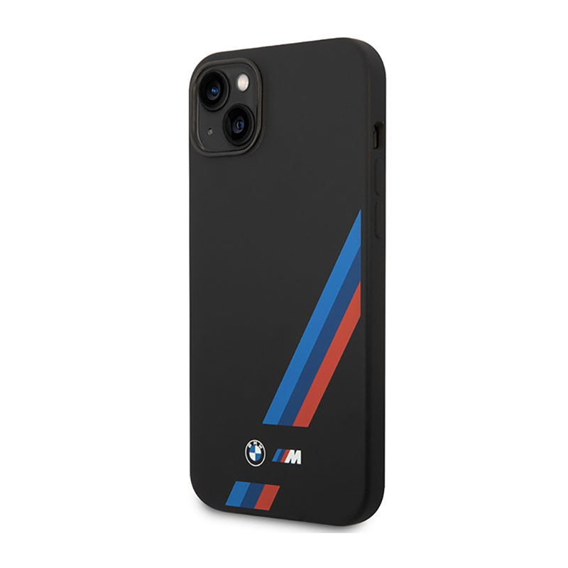 BMW Silicone Slanted Stripes - Etui iPhone 14 Plus (czarny)