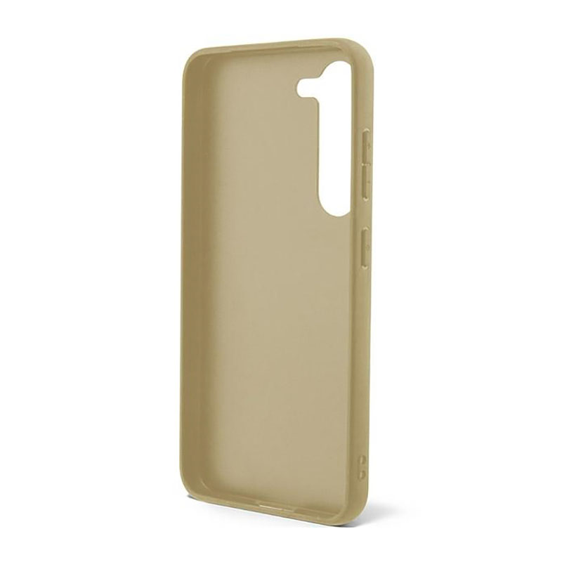 Guess Glitter Flakes Metal Logo Case - Etui Samsung Galaxy S23+ (złoty)