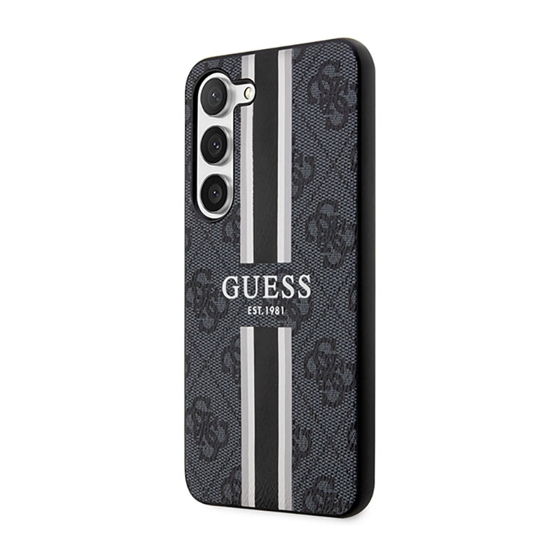 Guess 4G Printed Stripe - Etui Samsung Galaxy S23 (czarny)