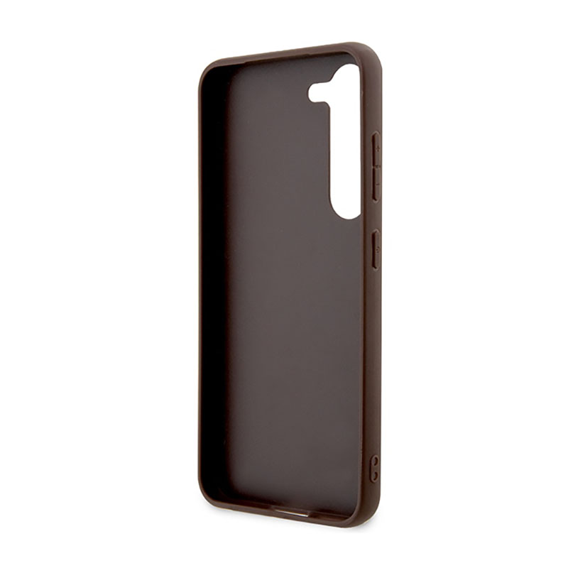 Guess 4G Printed Stripe - Etui Samsung Galaxy S23+ (brązowy)