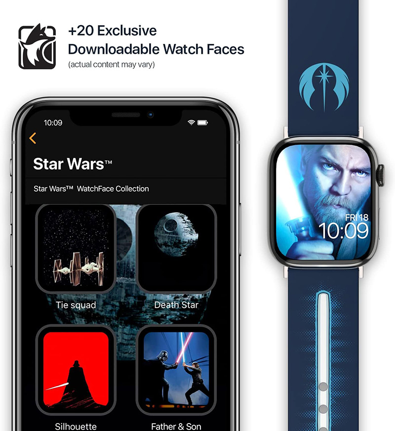 Star Wars - Pasek do Apple Watch 38/40/41/42/44/45/49 mm (Obi-Wan Kenobi Lightsaber)