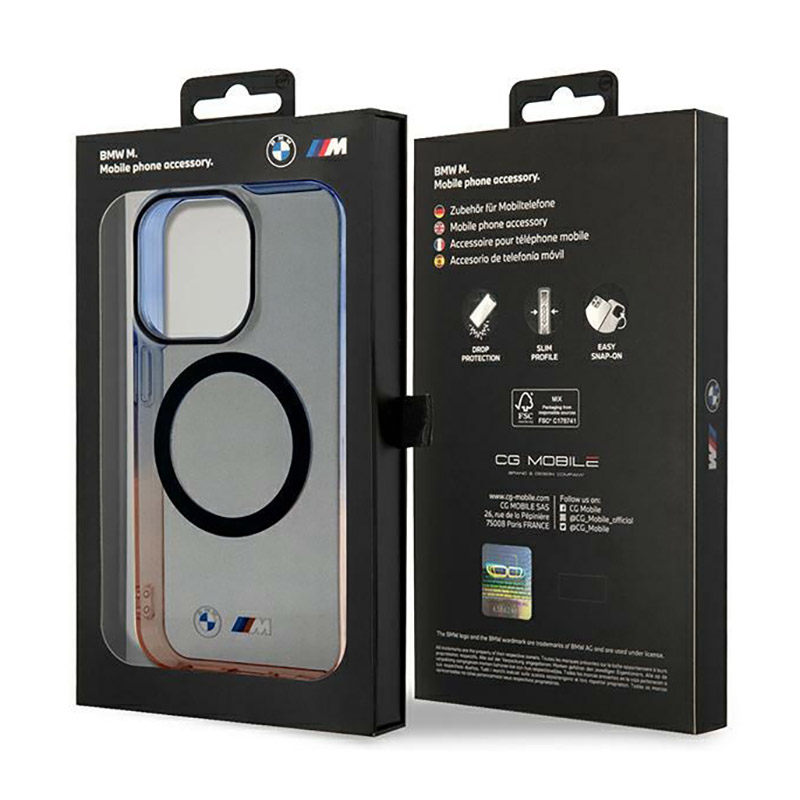 BMW Gradient Bumper MagSafe - Etui iPhone 14 Pro Max (Szary)