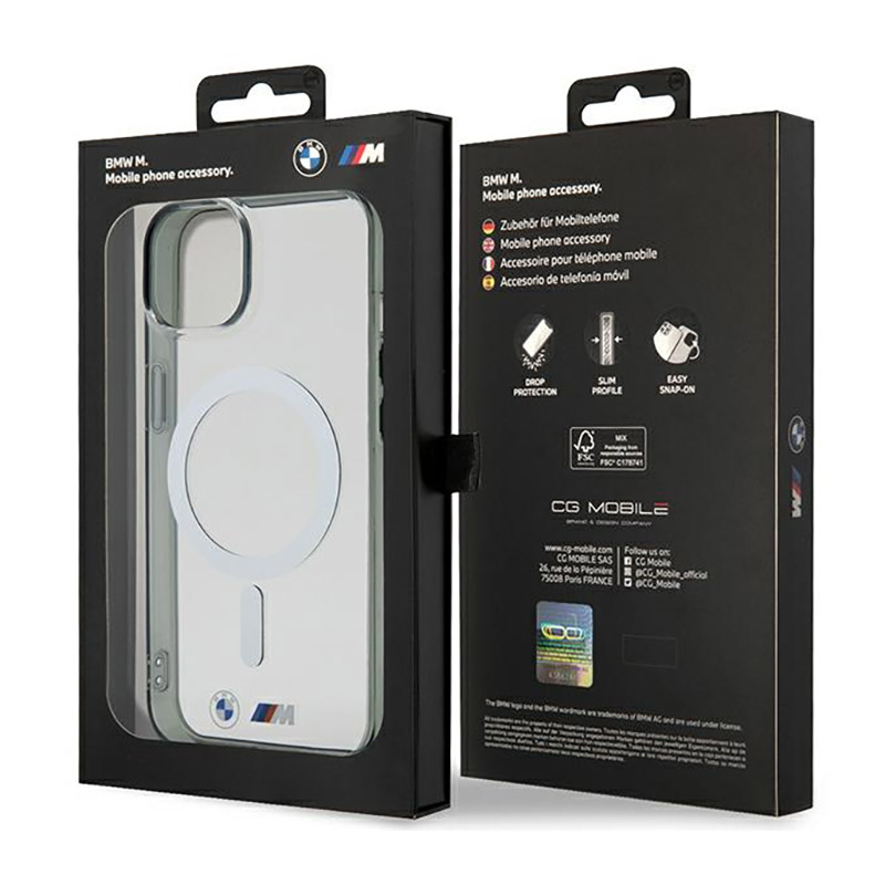 BMW Silver Ring MagSafe - Etui iPhone 14 Plus (Przezroczysty)
