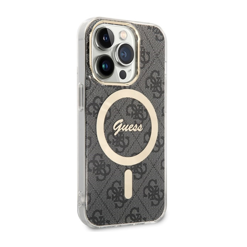 Guess 4G MagSafe - Etui iPhone 14 Pro (Czarny)