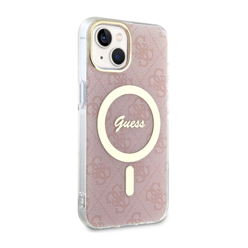 Guess 4G MagSafe - Etui iPhone 14 Plus (Różowy)