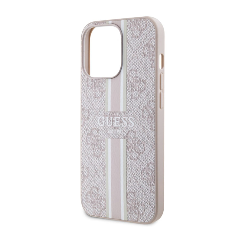 Guess 4G Printed Stripes MagSafe - Etui iPhone 13 Pro Max (Różowy)
