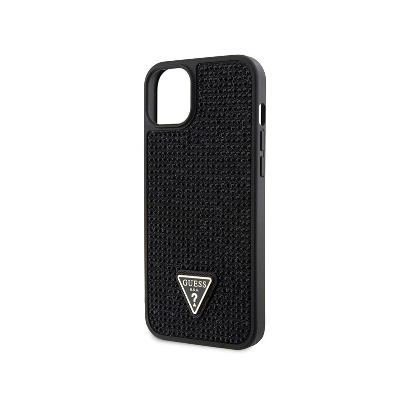 Guess Rhinestone Triangle - Etui iPhone 14 Plus (czarny)