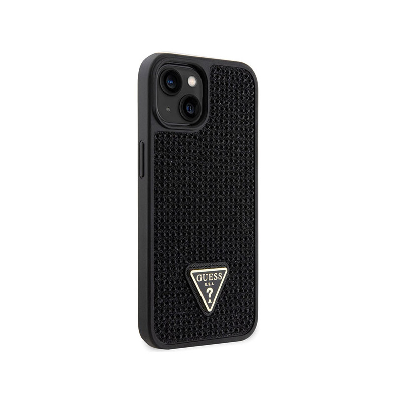 Guess Rhinestone Triangle - Etui iPhone 14 (czarny)