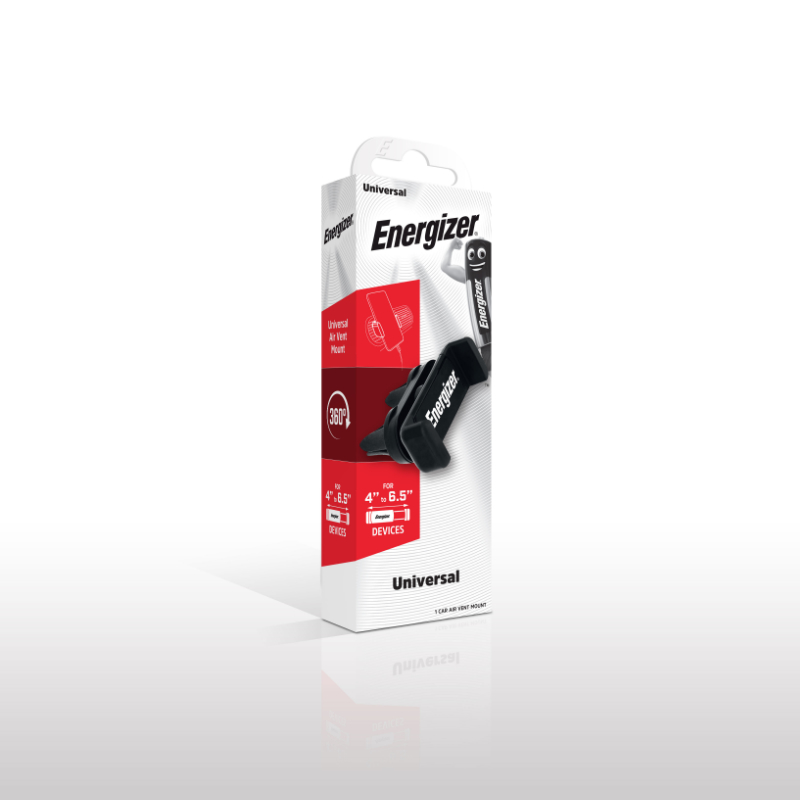 Energizer Classic - Uniwersalny uchwyt samochodowy do telefonu 4"-6,5” (Czarny)