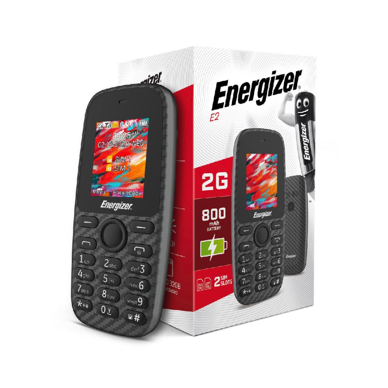 Energizer E2 - Telefon 32MB RAM 32MB 2G Dual Sim EU (Czarny)