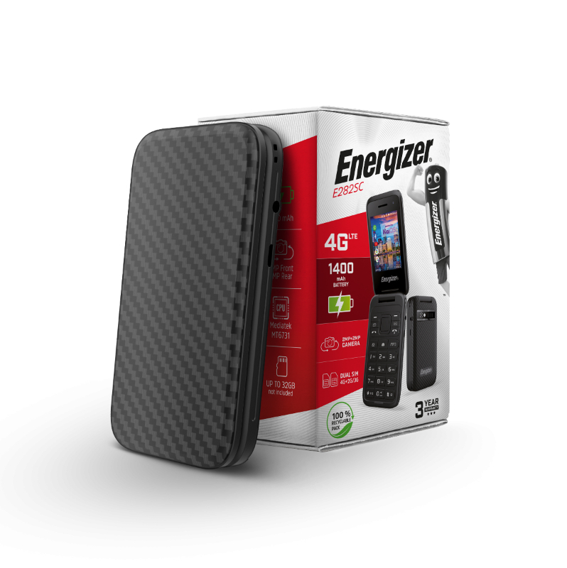 Energizer E282SC - Telefon 512MB RAM 4GB 2,8" 4G Dual Sim EU (Czarny)