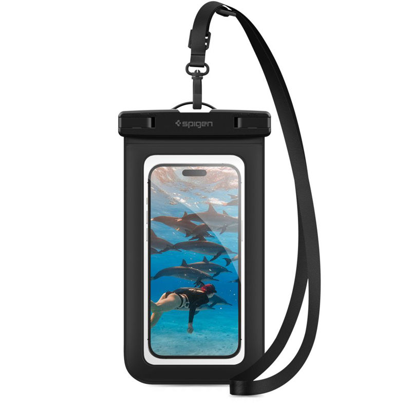 Spigen A601 Universal Waterproof Case - Etui do smartfonów do 6.9" (Czarny)