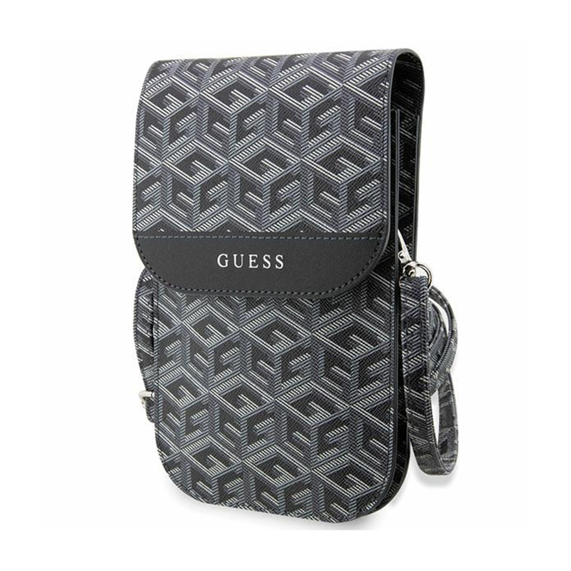 Guess GCube Stripe Phone Bag - Torba z przegrodą na smartfona (czarny)