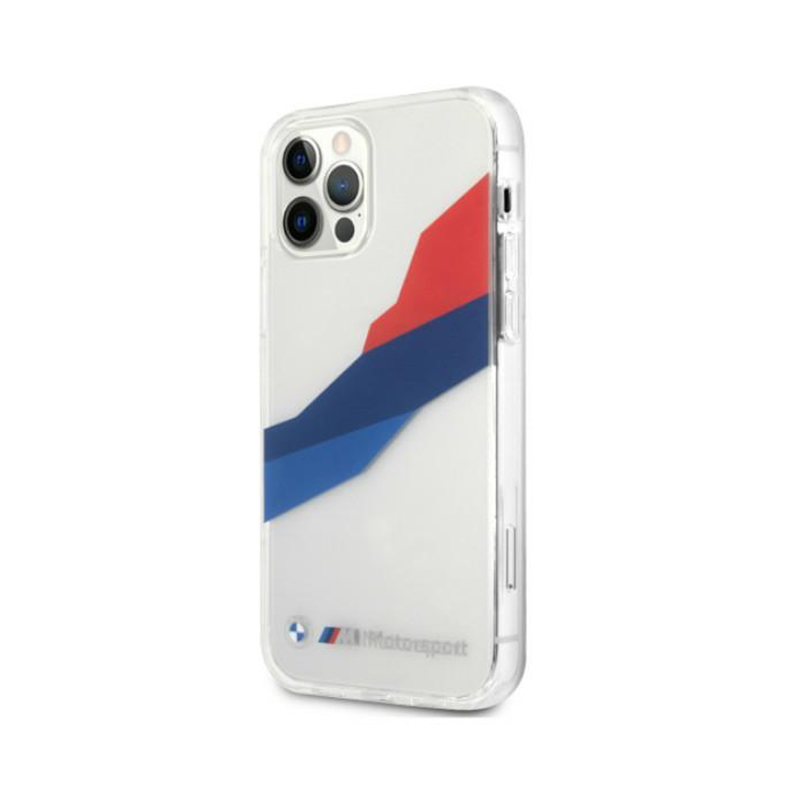 BMW Motorsport Tricolor - Etui iPhone 12 Pro Max (przezroczysty)