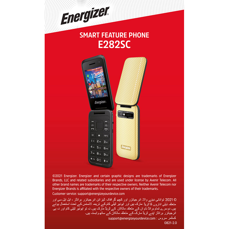 Energizer E282SC - Telefon 512MB RAM 4GB 2,8" 4G Dual Sim EU (Złoty)