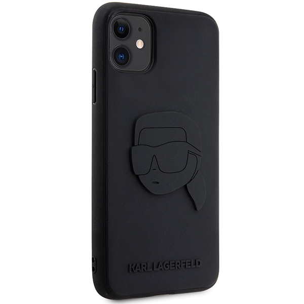 Karl Lagerfeld Rubber Karl Head 3D - Etui iPhone 11 (Czarny)