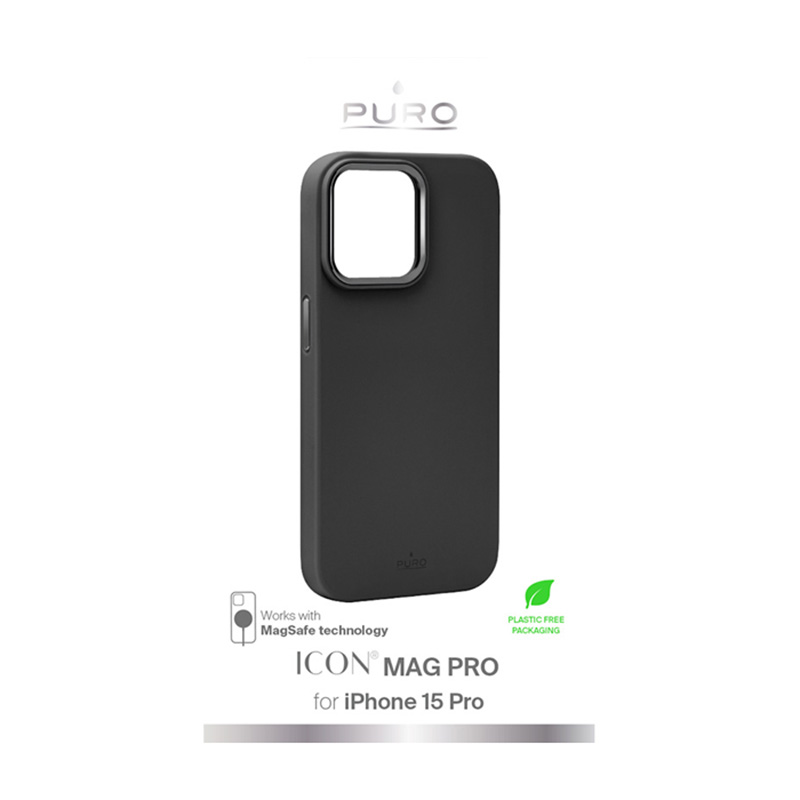 PURO ICON MAG PRO - Etui iPhone 15 Pro MagSafe (Black)