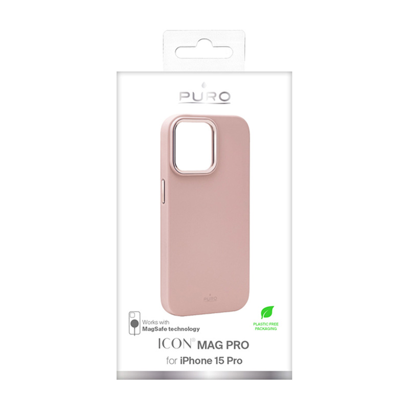 PURO ICON MAG PRO - Etui iPhone 15 Pro MagSafe (Rose)