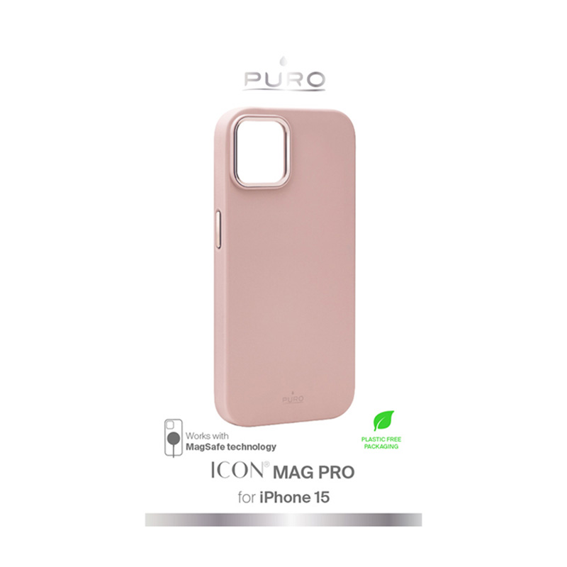 PURO ICON MAG PRO - Etui iPhone 15 MagSafe (Rose)