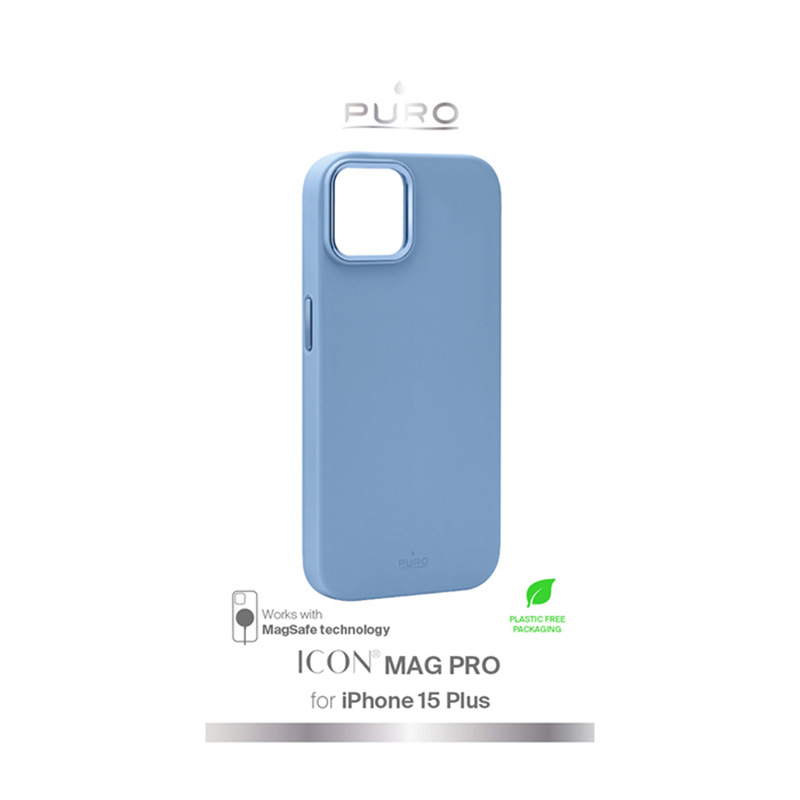 PURO ICON MAG PRO - Etui iPhone 15 Plus MagSafe (Light Blue)