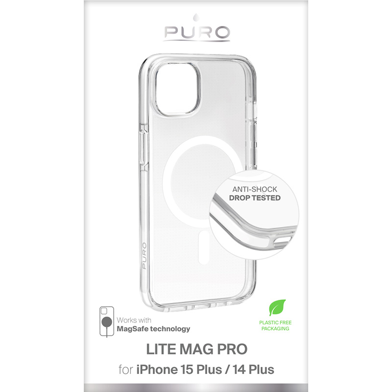 PURO LITEMAG PRO - Etui iPhone 15 Plus MagSafe (przezroczysty)