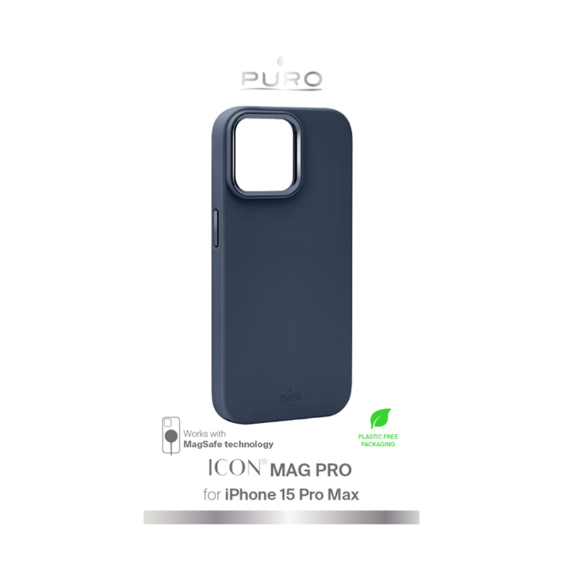 PURO ICON MAG PRO - Etui iPhone 15 Pro Max MagSafe (Dark Blue)