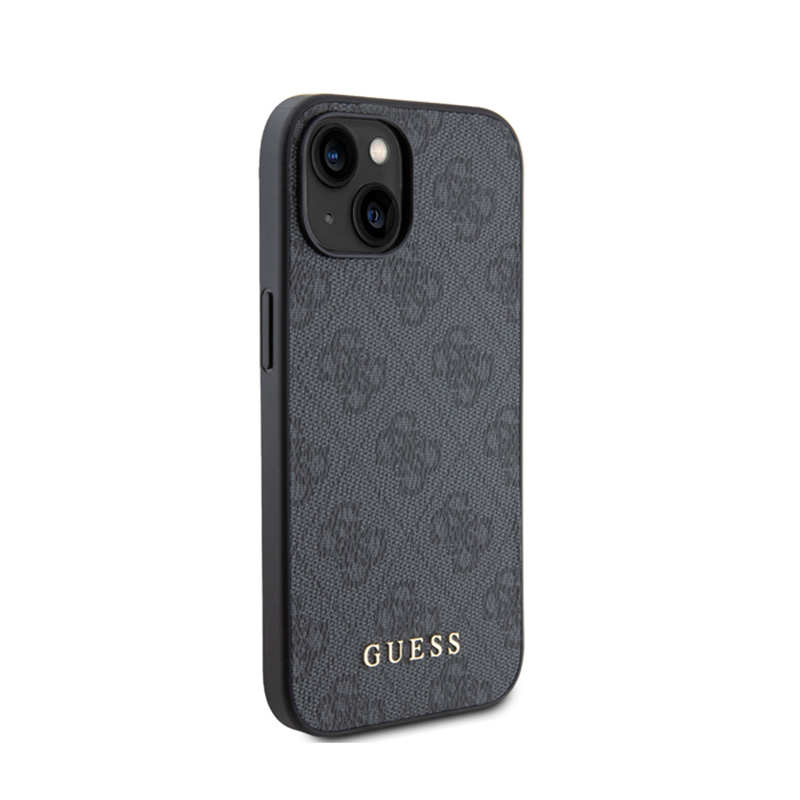 Guess 4G Metal Gold Logo - Etui iPhone 15 (szary)