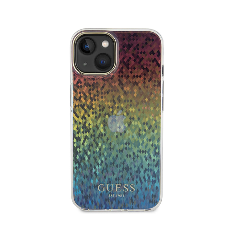 Guess IML Faceted Mirror Disco Iridescent - Etui iPhone 15 (Iridescent)