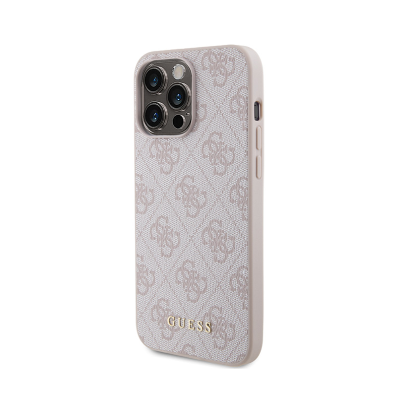Guess 4G Metal Gold Logo - Etui iPhone 15 Pro Max (różowy)