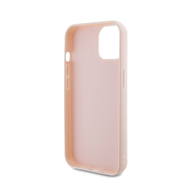 Karl Lagerfeld 3D Rubber Glitter Logo - Etui iPhone 15 (różowy)