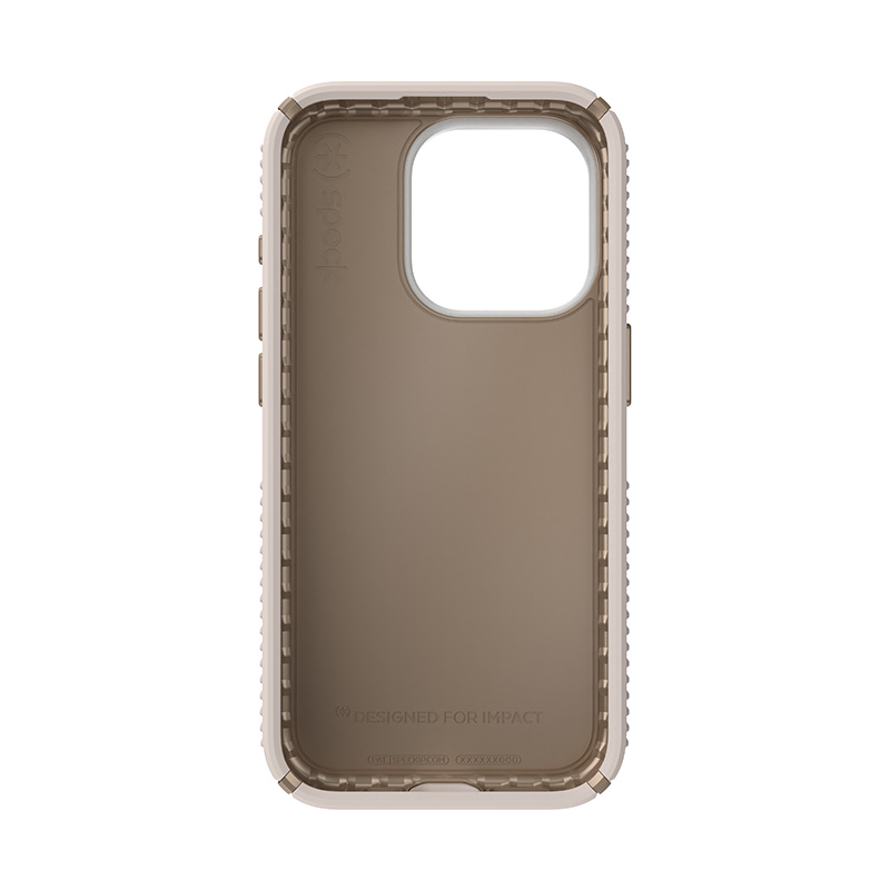 Speck Presidio2 Grip - Etui iPhone 15 Pro (Bleached Bone / Heirloom Gold / Hazel Brown)