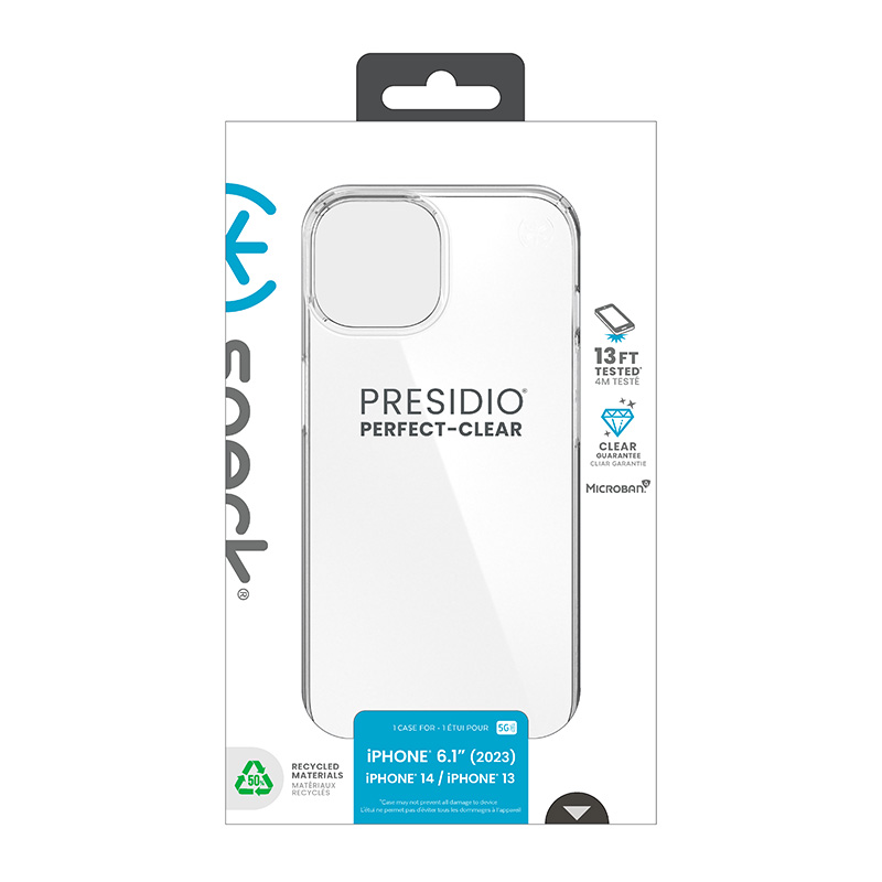 Speck Presidio Perfect-Clear - Etui iPhone 15 / iPhone 14 / iPhone 13 (Clear)
