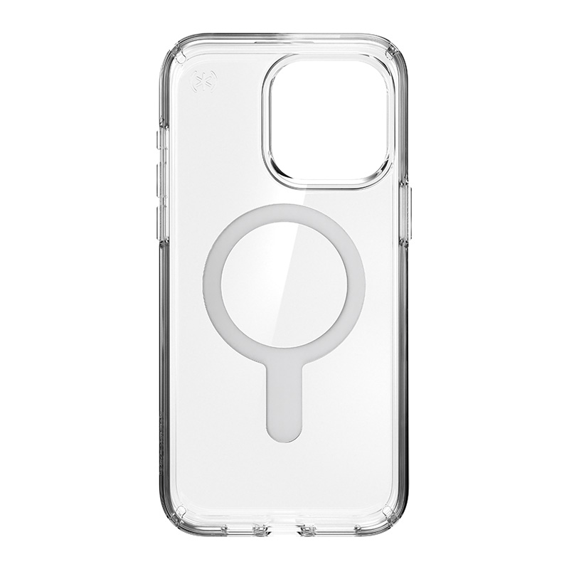 Speck Presidio Perfect-Clear ClickLock & MagSafe - Etui iPhone 15 Pro Max (Clear / Chrome Finish / Serene Silver)