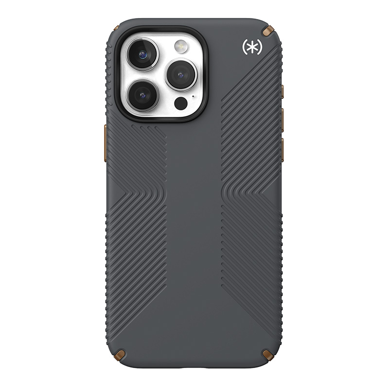 Speck Presidio2 Grip - Etui iPhone 15 Pro Max (Charcoal Grey / Cool Bronze / White)