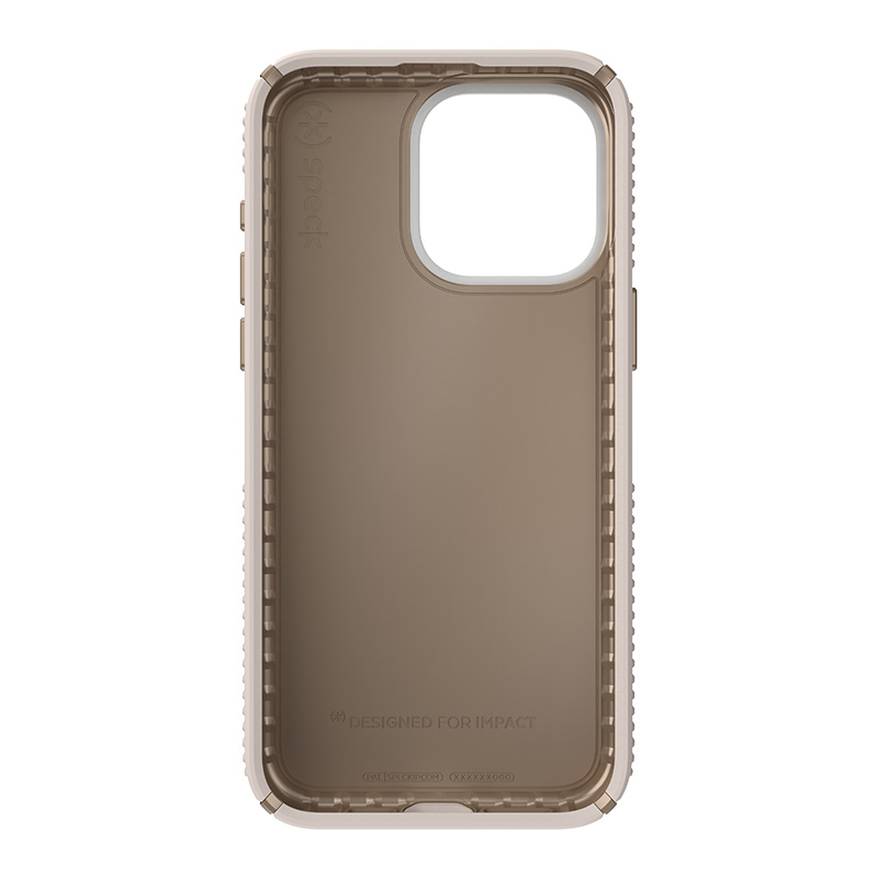 Speck Presidio2 Grip - Etui iPhone 15 Pro Max (Bleached Bone / Heirloom Gold / Hazel Brown)