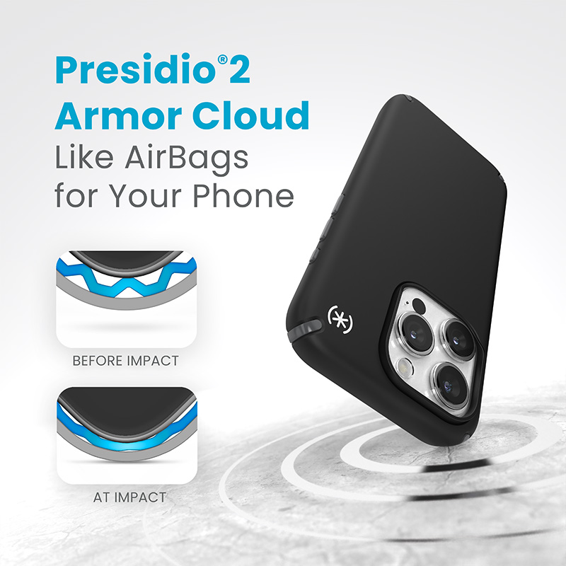 Speck Presidio2 Pro Magsafe - Etui iPhone 15 Pro (Black / Slate Grey / White)