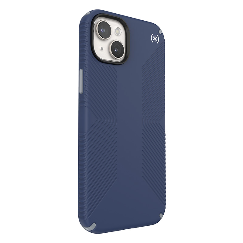 Speck Presidio2 Grip Magsafe - Etui iPhone 15 Plus / iPhone 14 Plus (Coastal Blue / Dustgrey / White)