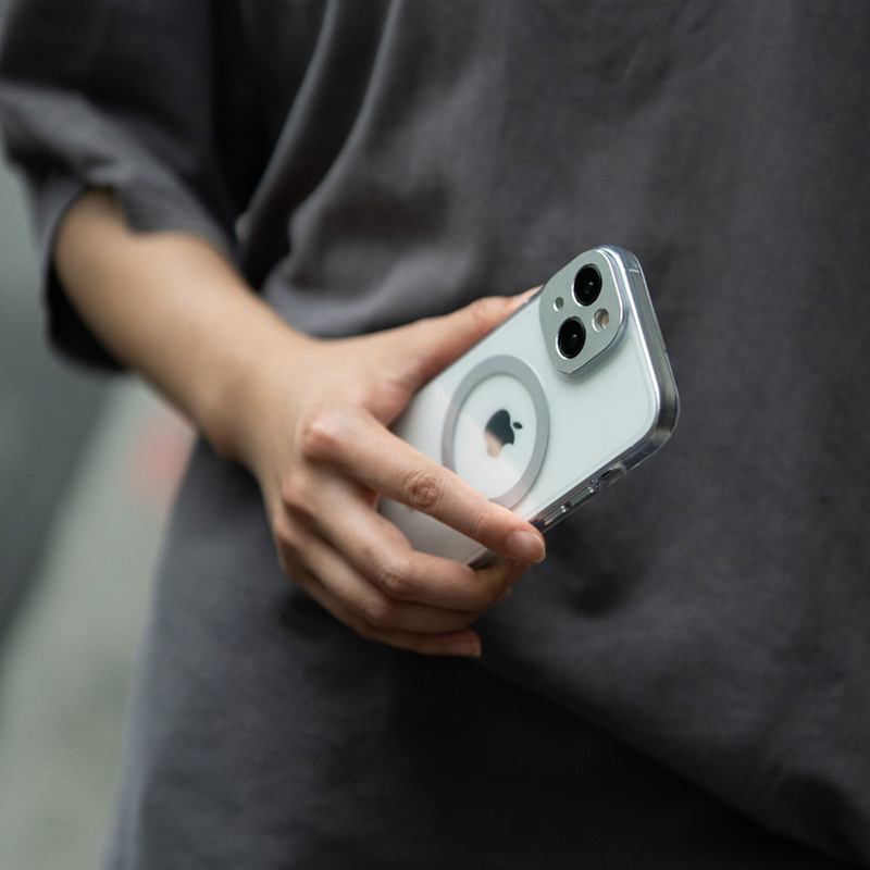 Moshi iGlaze MagSafe - Etui iPhone 15 (Meteorite Gray)
