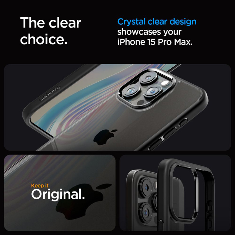 Spigen Ultra Hybrid - Etui do iPhone 15 Pro Max (Matte Black)