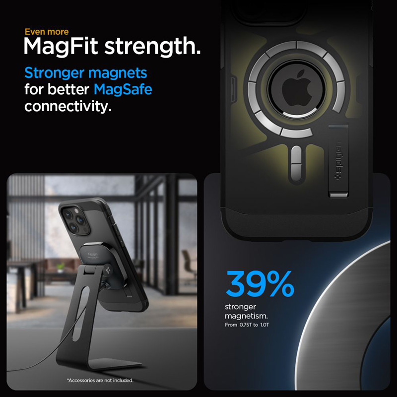 Spigen Tough Armor Mag MagSafe - Etui do iPhone 15 Pro (Czarny)