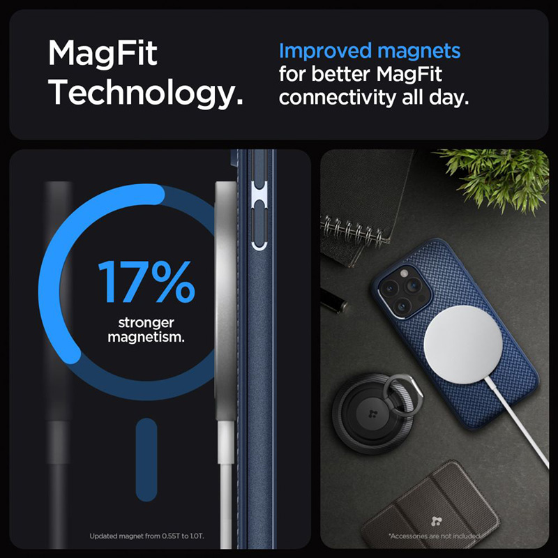 Spigen Mag Armor MagSafe - Etui do iPhone 15 Pro Max (Navy Blue)