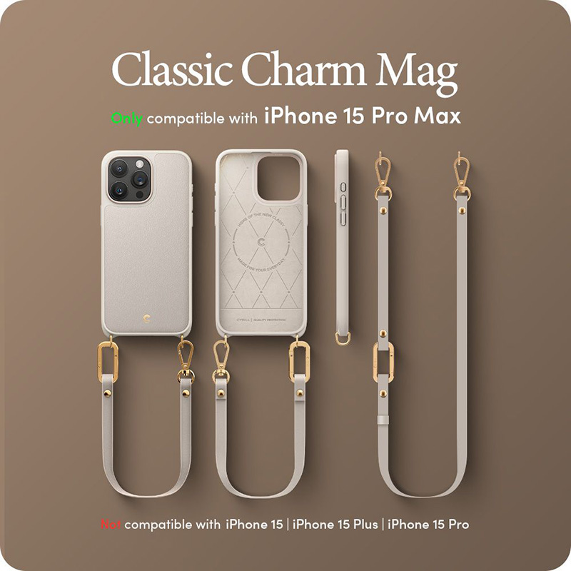 Spigen Cyrill Classic Charm Mag MagSafe - Etui do iPhone 15 Pro Max (Cream)