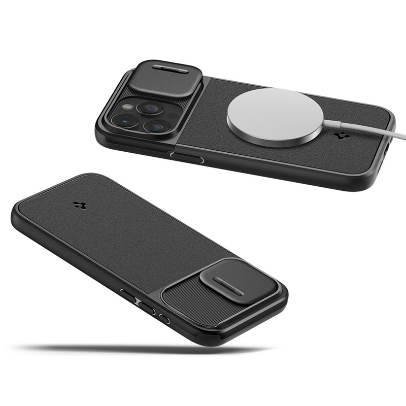 Spigen Optik Armor Mag MagSafe - Etui do iPhone 15 Pro (Czarny)